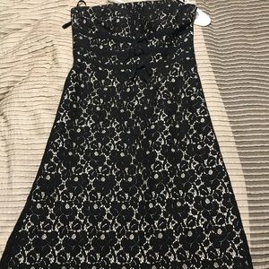 White House Black Market strapless lace dress
